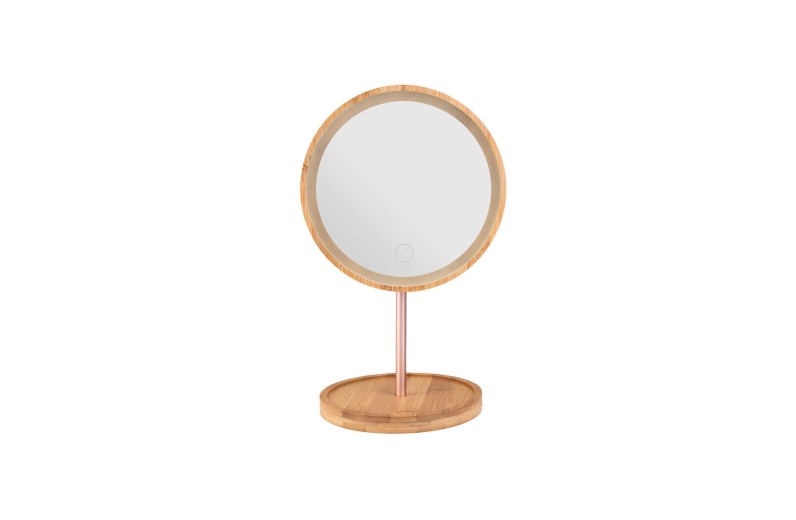 ΚΑΘΡΕΦΤΗΣ ΕΠΙΤΡΑΠΕΖΙΟΣ BAMBOO ESSENTIALS ME LED ΦΩΤΙΣΜΟ 18x18x30cm
