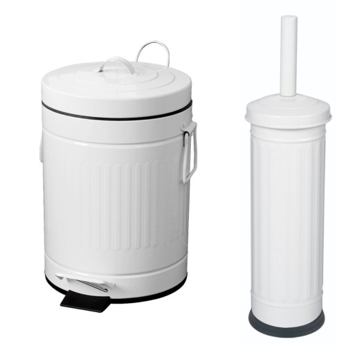 Σετ κάδος 5 lt soft close με πιγκάλ λευκό