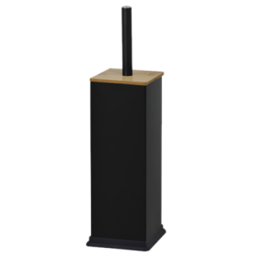 Πιγκάλ μαύρο ορθογώνιο με εσωτερικό πλαστικό για να μην οξειδώνεται και με bamboo κάλυμμα 10x10x40 cm