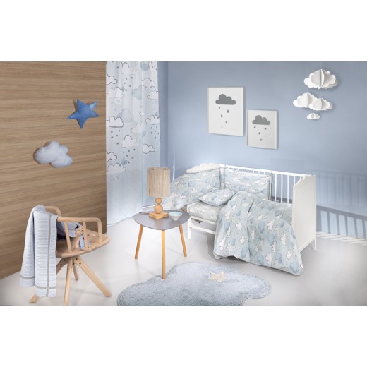 Σεντόνια cloudy L.Blue Σετ 3 τμχ. (2x115x170-30X40) by Guy Laroche Bebe