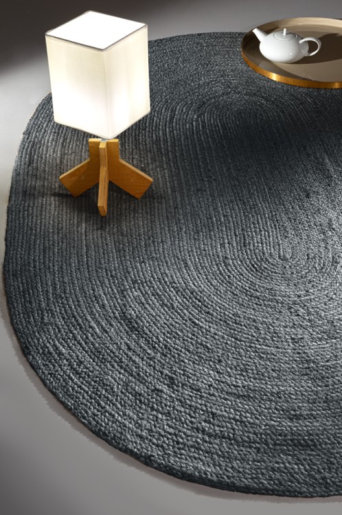Guy Laroche NATIVE ANTHRACITE OVAL 100% jute 140X210 cm