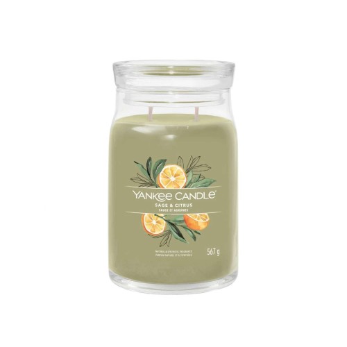 Yankee Candle Αρωματικό Κερί Signature σε Γυάλινο Δοχείο Large σειρά Sage & citrus