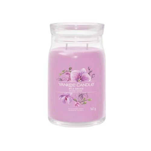 Yankee Candle Αρωματικό Κερί Signature σε Γυάλινο Δοχείο Large σειρά Wild orchid