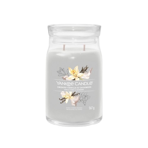 Yankee Candle Αρωματικό Κερί Signature σε Γυάλινο Δοχείο Large σειρά Smoked Vanilla & Cashmere