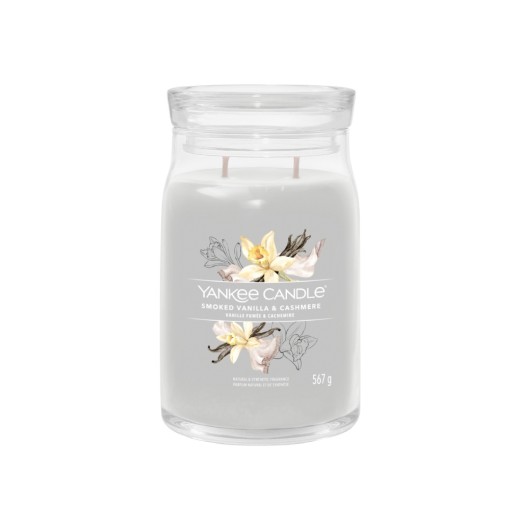 Yankee Candle Αρωματικό Κερί Signature σε Γυάλινο Δοχείο Large σειρά Smoked Vanilla & Cashmere