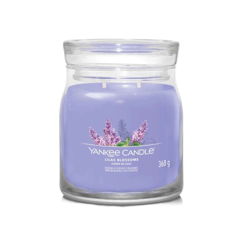 Yankee Candle Αρωματικό Κερί Signature σε Γυάλινο Δοχείο Medium σειρά Lilac blossoms