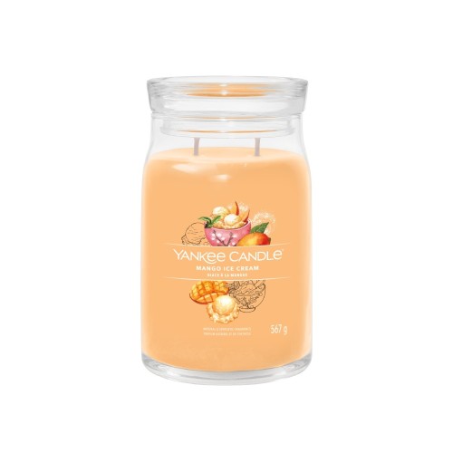 Yankee Candle Αρωματικό Κερί Signature σε Γυάλινο Δοχείο Large σειρά Mango Ice cream