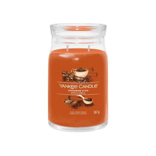 Yankee Candle Αρωματικό Κερί Signature σε Γυάλινο Δοχείο Large σειρά Cinnamon Stick 567 gr