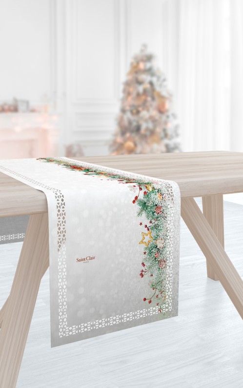 Χριστουγεννιάτικο runner laser-cut Saint Clair 2029 40X160