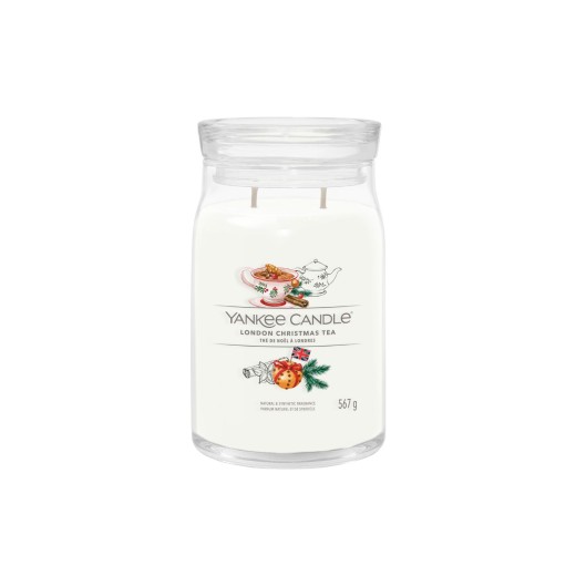 Yankee Candle Αρωματικό Κερί Signature σε Γυάλινο Δοχείο Large σειρά London Christmas Tea