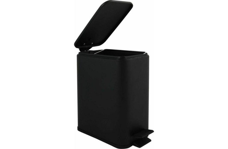 Eric Μεταλλικό Καλαθάκι Μπάνιου 5lt Black Matt 28x14x29cm