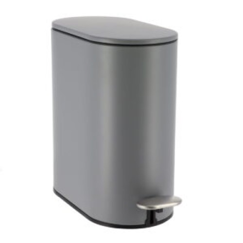 Κάδος 5 litra οβάλ soft close Γκρι 28,50x30x14cm