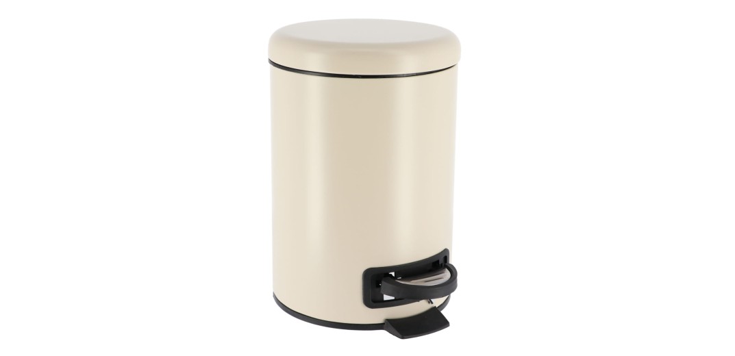 Κάδος μεταλλικός soft close 3L. χρώμα μπεζ 17x17x26 CM