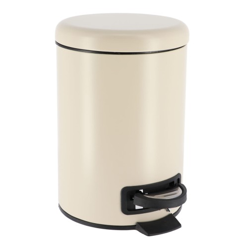 Κάδος μεταλλικός soft close 3L. χρώμα μπεζ 17x17x26 CM