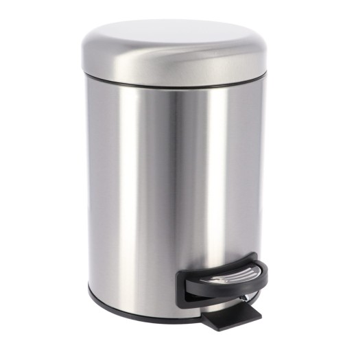 Κάδος μεταλλικός soft close 3L. χρώμα inox 17x17x26 CM