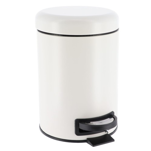 Κάδος μεταλλικός soft close 3L. χρώμα λευκό 17x17x26 CM
