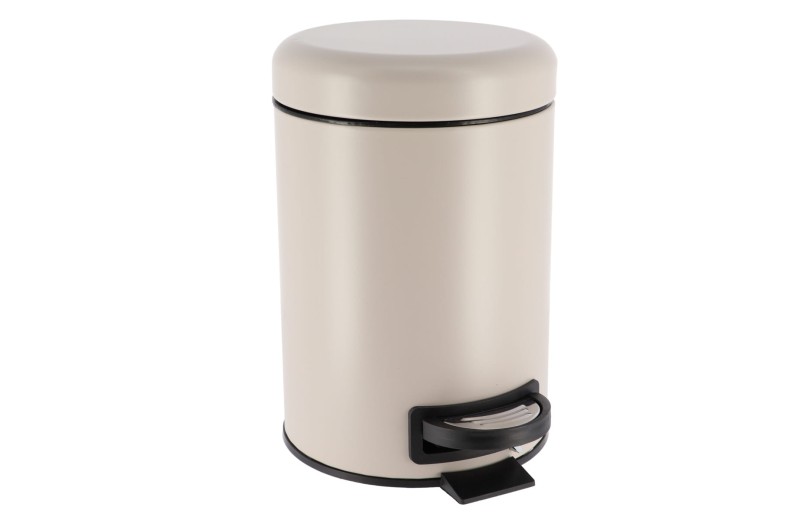 Κάδος μεταλλικός soft close 3L. χρώμα taupe 17x17x26 CM