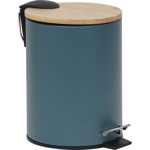 Κάδος Μεταλλικός Soft Close 2,50 lt. με Κάλυμμα Bamboo Σκούρο Πράσινο