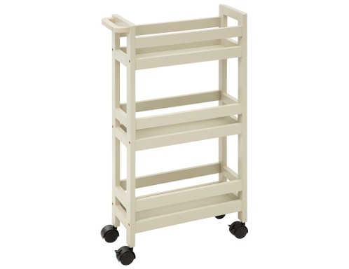 Tρόλεϊ αποθήκευσης και τακτοποίησης με ράφια και διαστάσεις 40x15x75cm - Beige