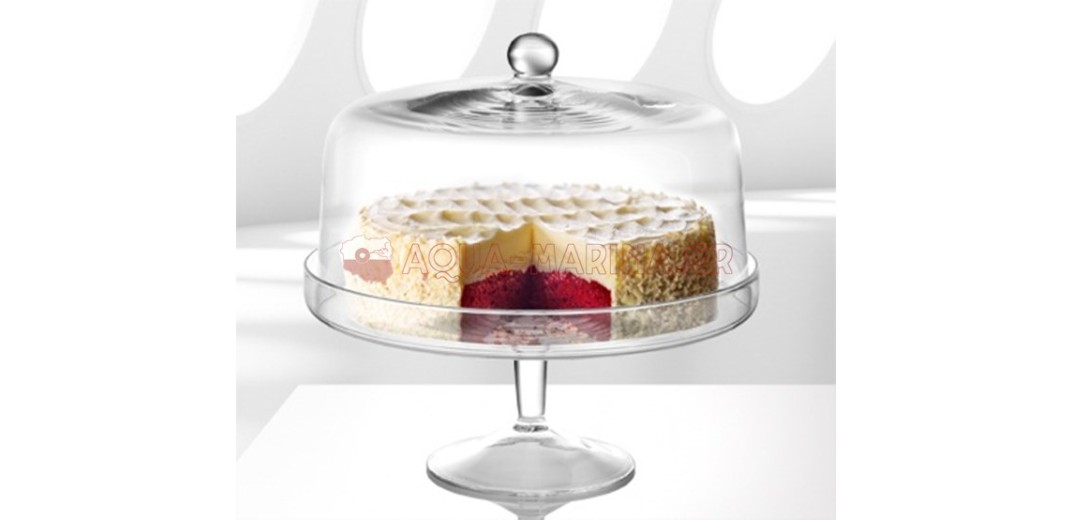 Τουρτιέρα γυάλινη με πόδι Φ31 Χ Υ25 εκ. 