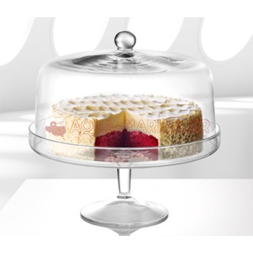 Τουρτιέρα γυάλινη με πόδι Φ31 Χ Υ25 εκ. 