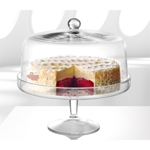 Τουρτιέρα γυάλινη με πόδι Φ31 Χ Υ25 εκ. 