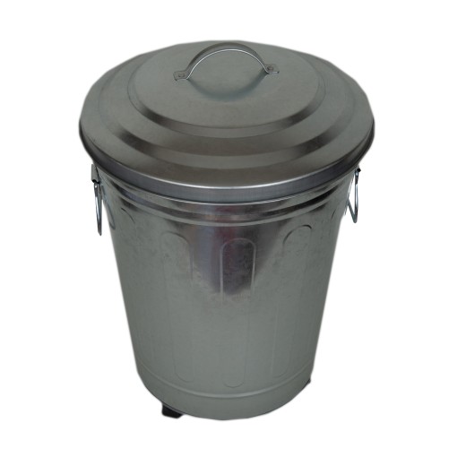 Κάδος 25 lt γαλβανιζέ με 3 τροχούς 