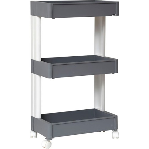 Ραφιέρα PP τροχήλατη γκρι