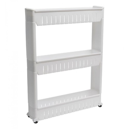 Ραφιέρα PP τροχήλατη λευκή