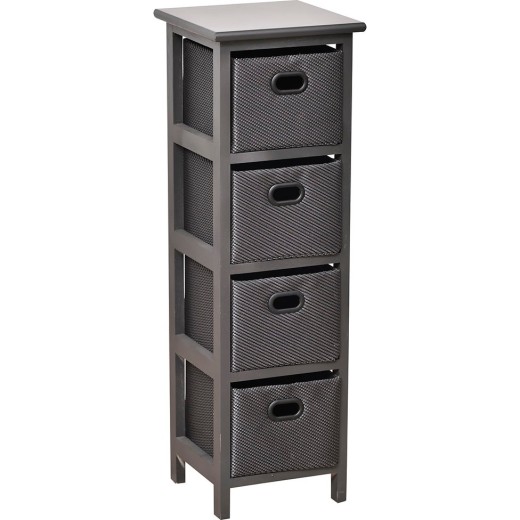 Έπιπλο Mdf με 4 Συρτάρια από Polyester