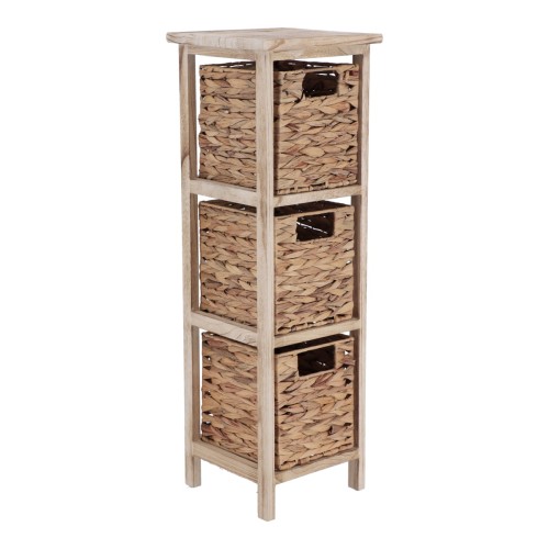 Έπιπλο μπάνιου mdf με 3 συρτάρια από υάκινθο 25χ25χ77cm