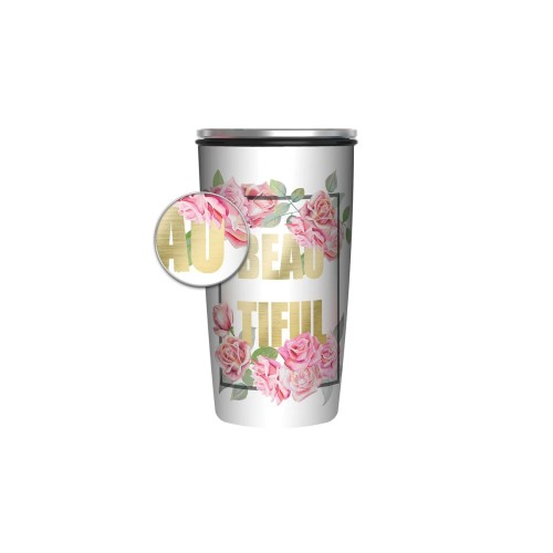 Chic Mic SlideCUP* Beautiful Roses – Gold 17x11x8,5 cm