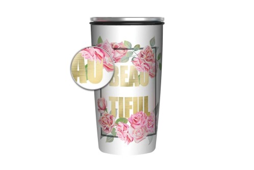 Chic Mic SlideCUP* Beautiful Roses – Gold 17x11x8,5 cm