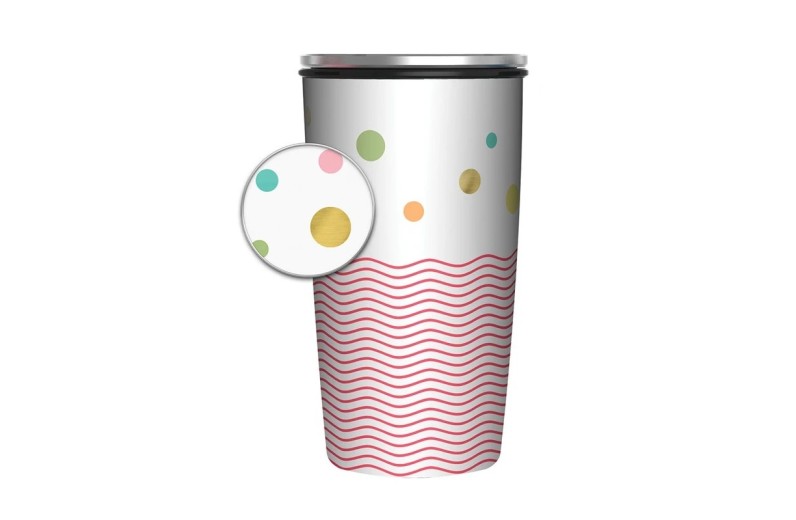 Chic Mic SlideCUP* Dots and Waves – Gold 17x11x8,5 cm