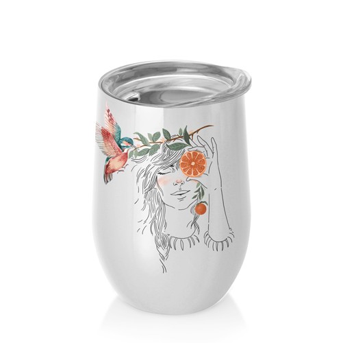 Chic Mic CUP Bioloco office girl with oranges 420ml 6x8x13 cm