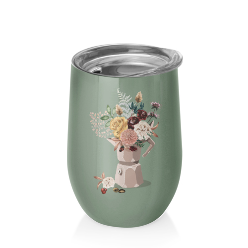 Chic Mic CUP Bioloco office mocca flowers 400ml 6x8x13 cm