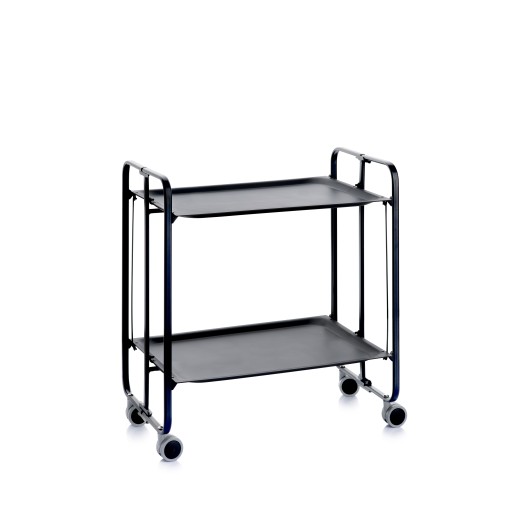Πτυσσόμενο τρόλεϊ Αλουμινίου Μαύρο 66x43x72cm