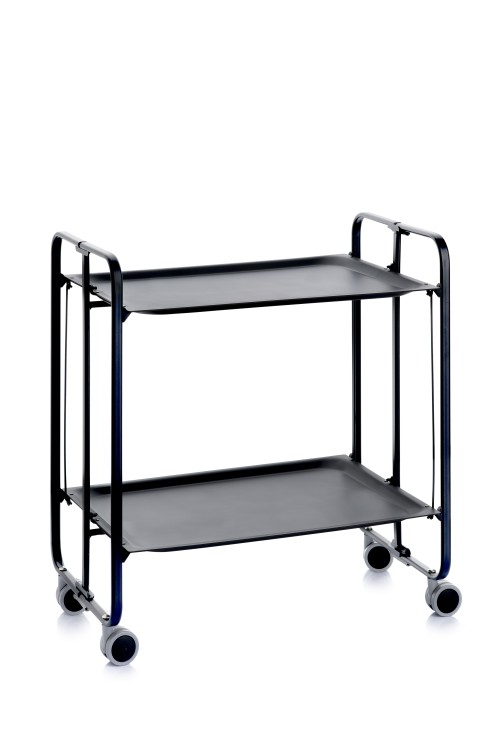 Πτυσσόμενο τρόλεϊ Αλουμινίου Μαύρο 66x43x72cm