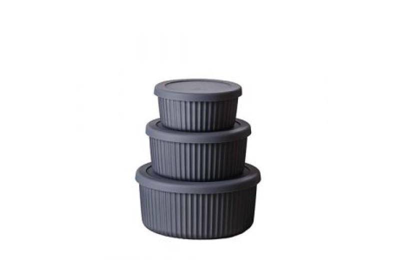 Chic Mic PLA bioloco plant deluxe storage set / dark grey σετ 3 τεμ. 