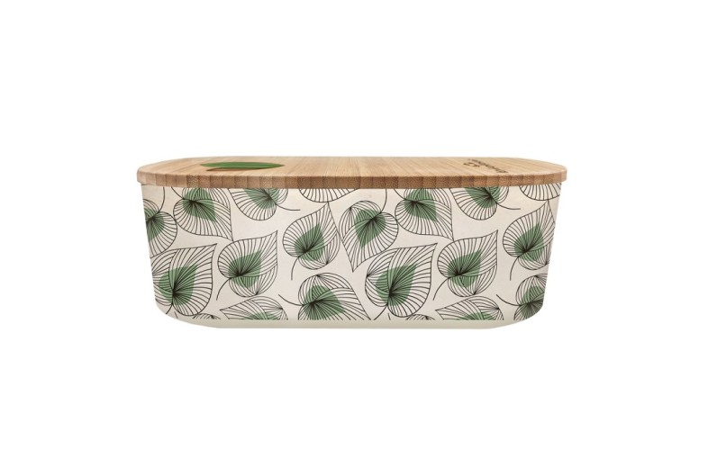 Chic Mic Bioloco plant lunchbox oval - line art leaves (18×9,5×6) cm