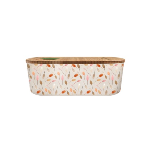 Chic Mic Bioloco plant lunchbox oval - dried flower pattern (18×9,5×6) cm