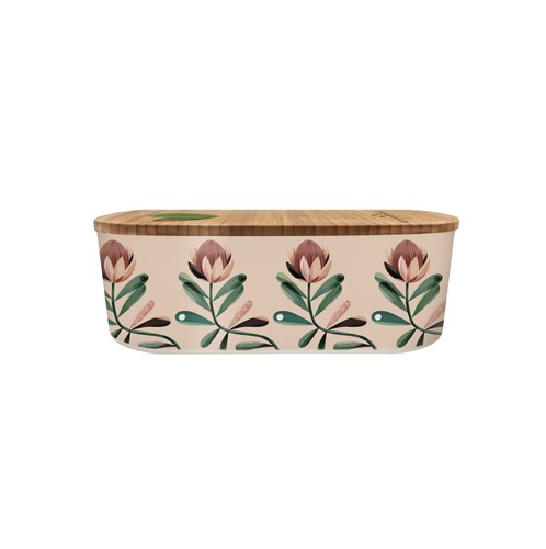 Chic Mic Bioloco plant lunchbox oval - protea pattern (18×9,5×6) cm