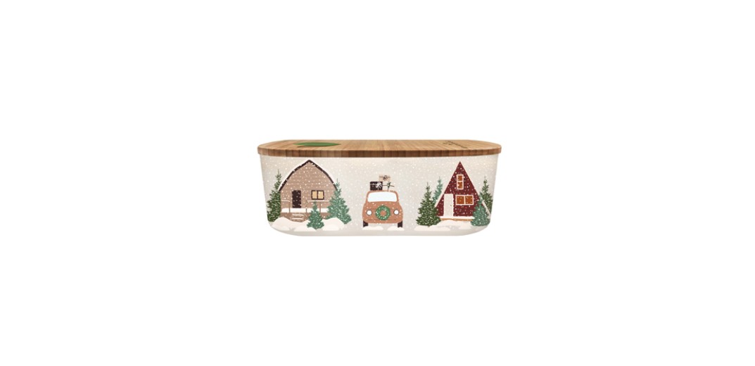 Chic Mic Bioloco plant lunchbox oval - wintertime (18×9,5×6) cm