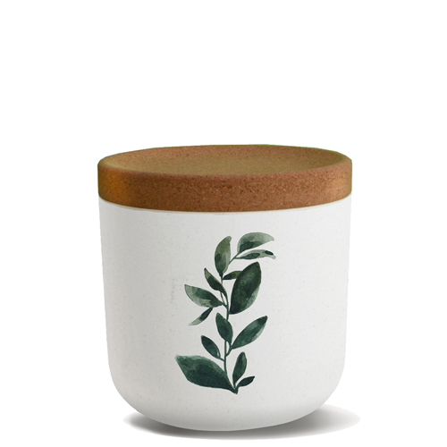 Chic Mic Bioloco plant storage – green leaves small 570 ml (10x10,5 cm)