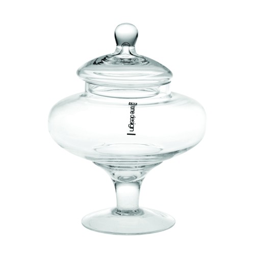 Γυάλα για γλυκά με καπάκι και πόδι 20x25cm