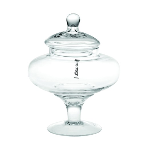 Γυάλα για γλυκά με καπάκι και πόδι 20x25cm
