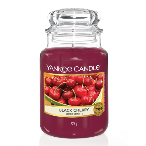 Yankee Candle Αρωματικό Κερί σε Γυάλινο Δοχείο Large σειρά Black Cherry 623gr