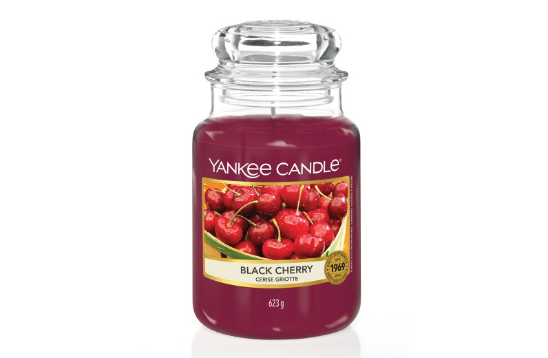 Yankee Candle Αρωματικό Κερί σε Γυάλινο Δοχείο Large σειρά Black Cherry 623gr