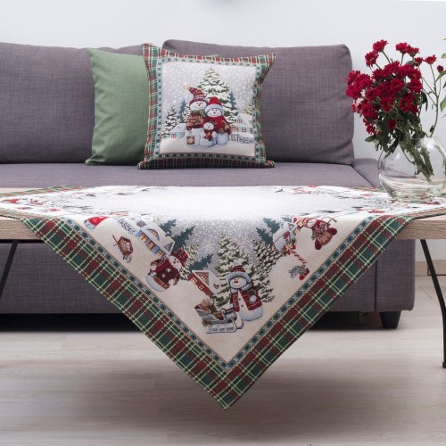 Χριστουγεννιάτικο Τραπεζομάντηλο 100x100 καρέ (Σχ. 8944)