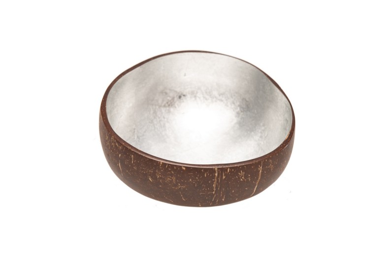 Deco Coconut Bowl – silver 13-15 cm